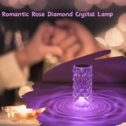 Multi-coloured Atmospheric Crystal Lamp