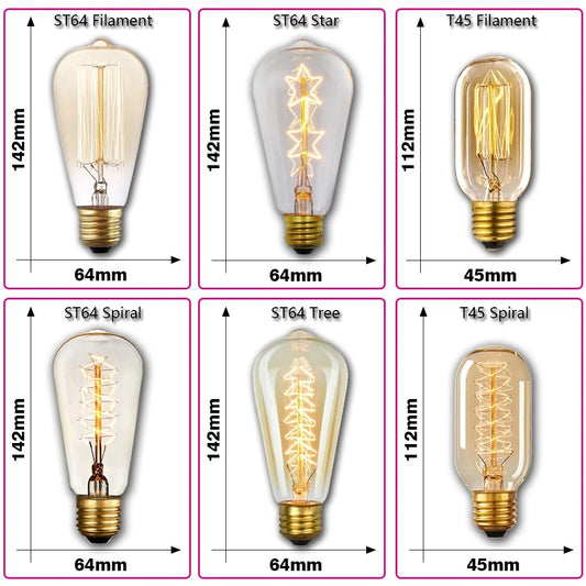 Retro Edison Vintage Light Bulb Collection